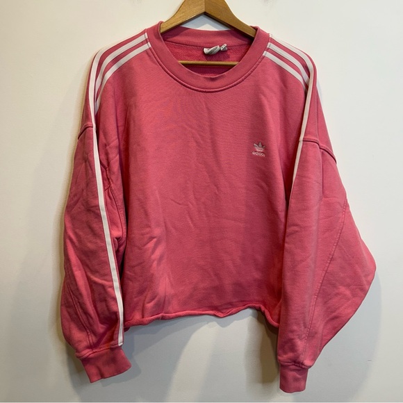 adidas Tops - Adidas Originals Adicolor Classics Oversized Sweatshirt China Pink Cropped